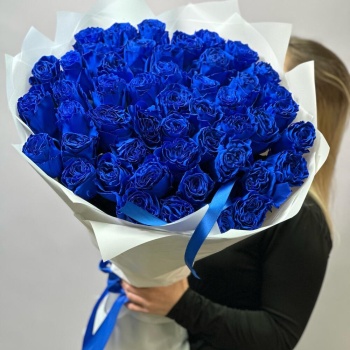 Букет из 45 синих роз