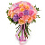 Букет из роз и гвоздик "Улыбка радуги"