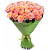 Букет из розовых роз "Розалия"