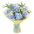 Букет из гортензий и ромашек "Голубая лагуна"